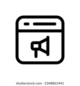 Simple Web icon combined with Play Button icon. The icon can be used for websites, print templates, presentation templates, illustrations, etc