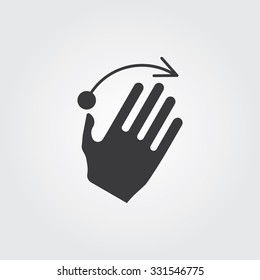 Simple Web Icon: Hand Touch