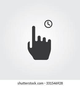 Simple Web Icon: Hand Touch