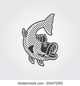Simple Web Icon: River Fish 