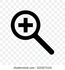 Simple web icon in transparent zoom icon vector