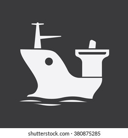Simple web icon: Transportation and delivery by sea
