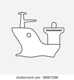 Simple web icon: Transportation and delivery by sea
