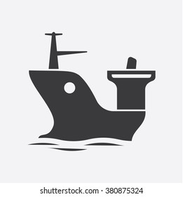 Simple web icon: Transportation and delivery by sea
