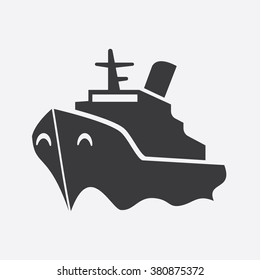 Simple web icon: Transportation and delivery by sea
