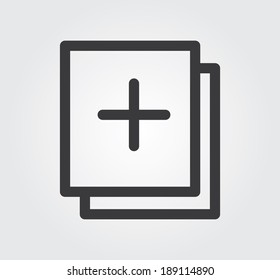 Simple web icon in vector: add