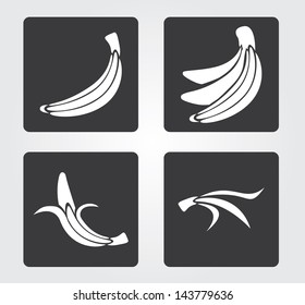Simple web icon in vector: bananas