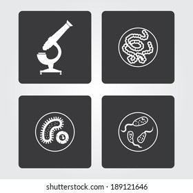 Simple web icon in vector: biology
