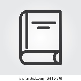 Simple web icon in vector: book