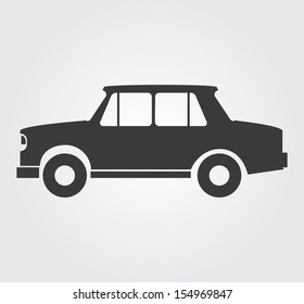 Simple web icon in vector: car
