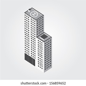 Simple web icon in vector: city building