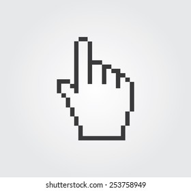 Simple web icon in vector: click