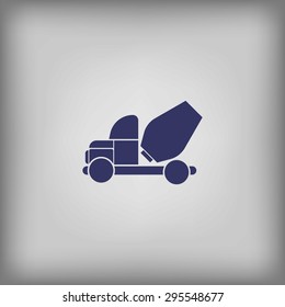 Simple web icon in vector: concrete mixer