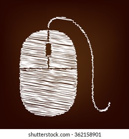 Simple web icon. Vector illustration with chalk effect