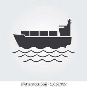 Simple web icon in vector: large steamer