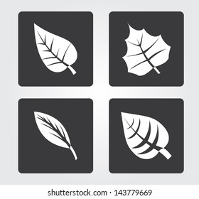 Simple web icon in vector: leaf