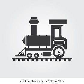 Simple Web Icon In Vector: Locomotive