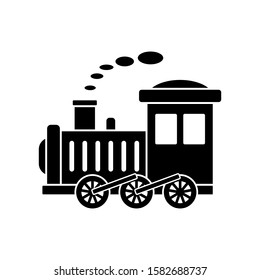 Simple web icon in vector: locomotive