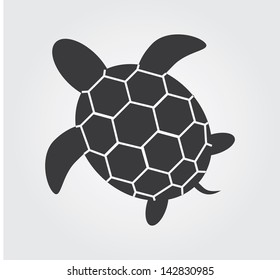 Simple web icon in vector: marine animals