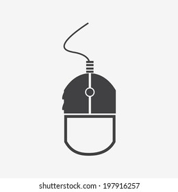 Simple web icon in vector: mouse