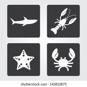 Simple web icon in vector: sea ??World