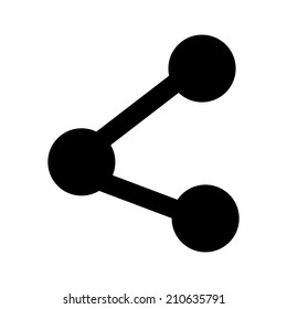 Simple web icon in vector: share