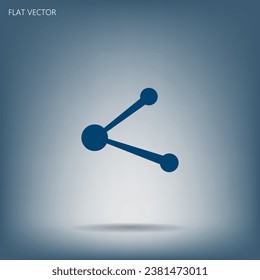 Simple web icon in vector: share