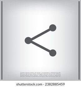 Simple web icon in vector: share