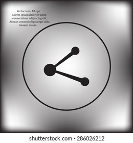 Simple web icon in vector: share