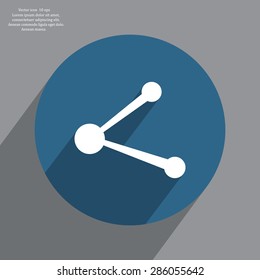 Simple web icon in vector: share