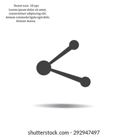 Simple web icon in vector: share
