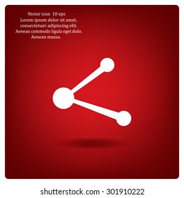 Simple web icon in vector: share