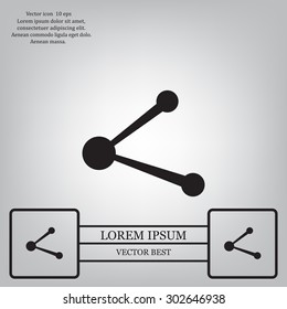 Simple web icon in vector: share