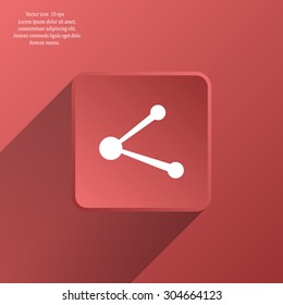 Simple web icon in vector: share