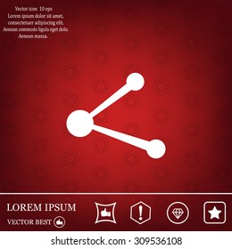 Simple web icon in vector: share