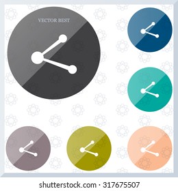 Simple web icon in vector: share