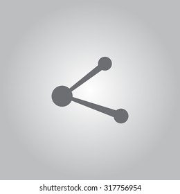 Simple web icon in vector: share