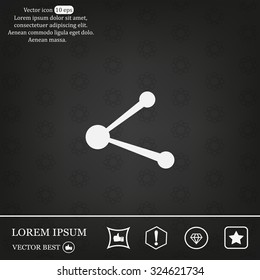 Simple web icon in vector: share