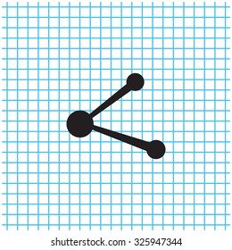 Simple web icon in vector: share