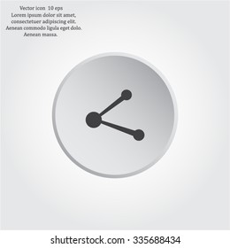 Simple web icon in vector: share