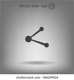 Simple web icon in vector: share