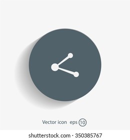 Simple web icon in vector: share