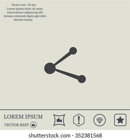 Simple web icon in vector: share