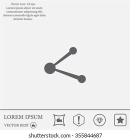 Simple web icon in vector: share