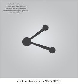 Simple web icon in vector: share