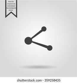Simple web icon in vector: share