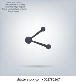 Simple web icon in vector: share