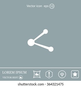 Simple web icon in vector: share