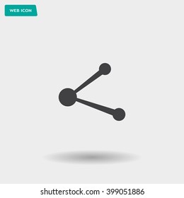 Simple web icon in vector: share