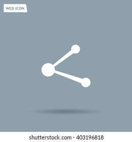 Simple web icon in vector: share